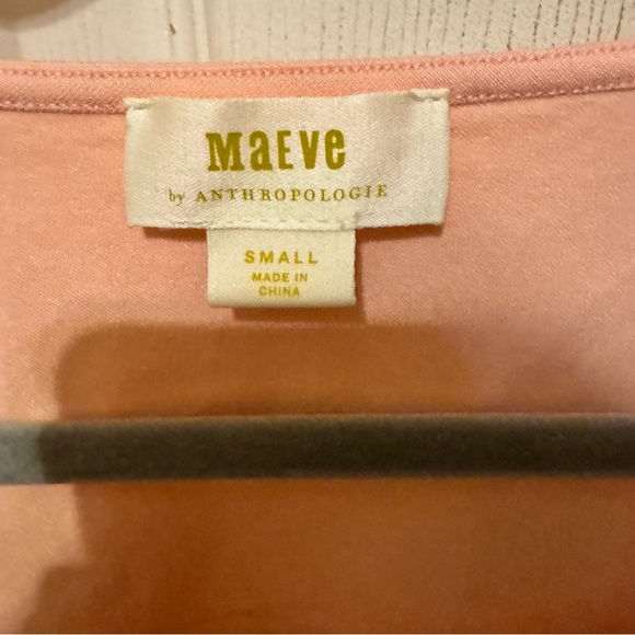 Maeve by Anthropologie blush puff sleeve top size small - Picture 2 of 5
